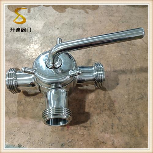 升迪手动三通卫生级旋塞阀 SMS圆螺纹不锈钢旋塞阀的全面解析